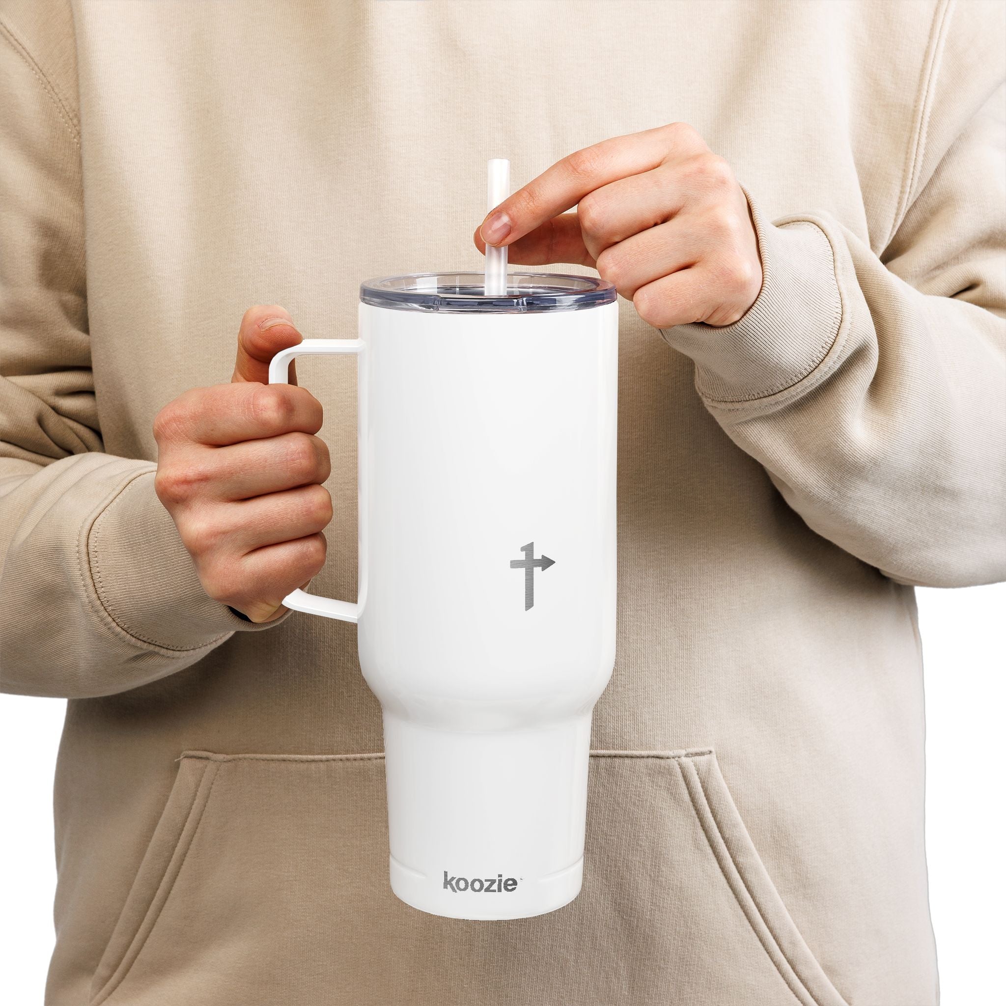 40oz Engraved Insulated Tumbler with Lid — Travel Mug for Coffee & Hydration