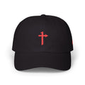 Classic Dad Cap — Yellow Cross Embroidered Baseball Hat