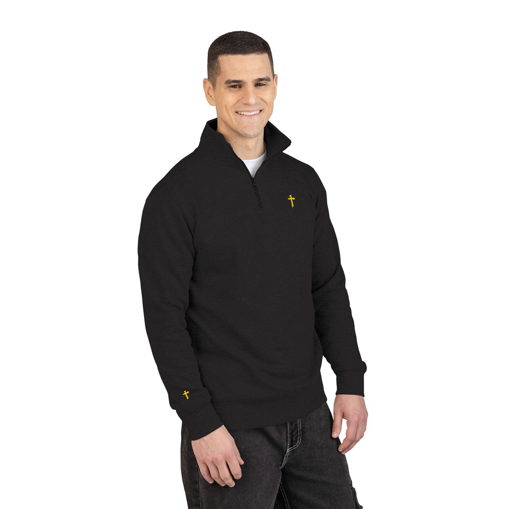 Cotton Heritage Embroidered Quarter Zip - Fitness - Cross